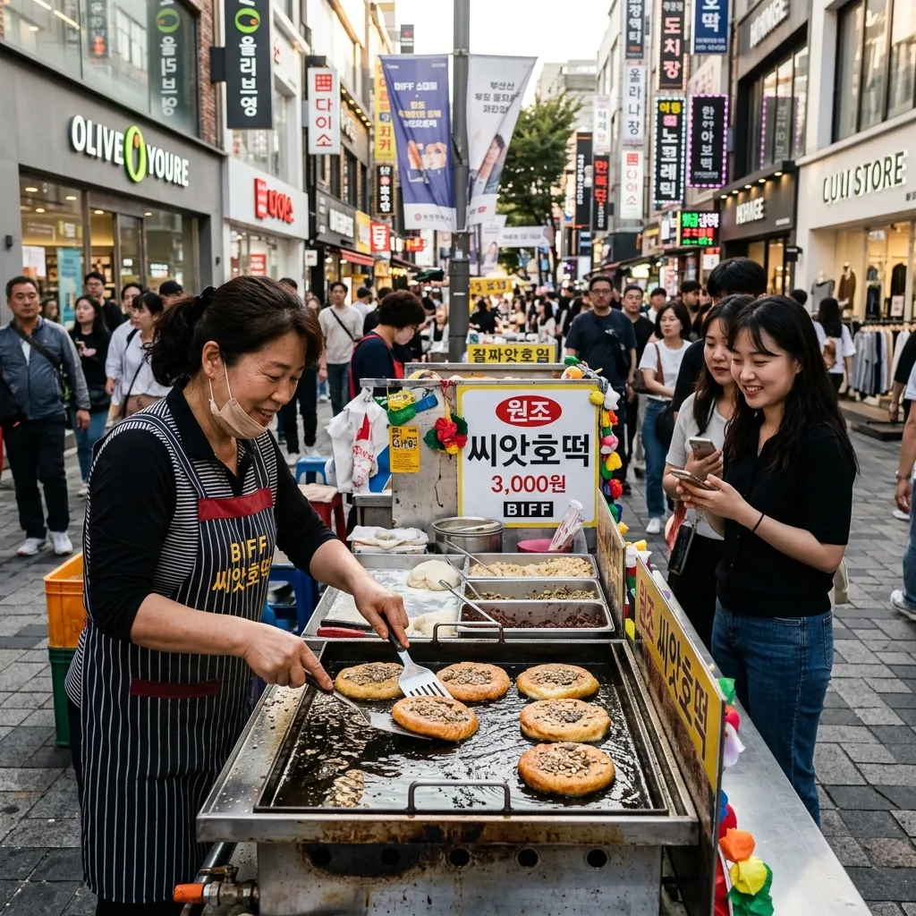 추억의 장소 남포동 씨앗호떡.