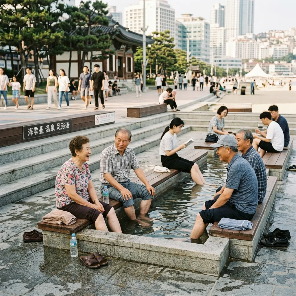 해운대 온천 족욕탕